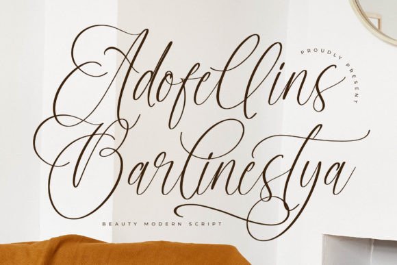 Adofellins Barlinestya: A Luxury Script Font for Digital Branding