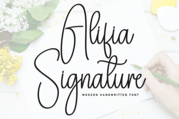 Alifia Signature: A Timeless Script Font for Handmade Creators