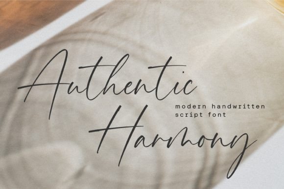 Authentic Harmony: A Modern Script Font for Handmade Brands