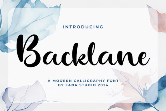 Backlane: A Refined Script Font for Elegant Branding