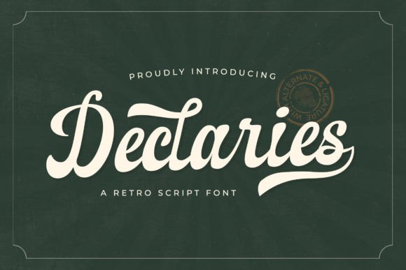 Declaries: A Retro Script Font That Makes Your Campaigns Instantly Recognizable