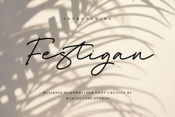 Festigan: A Refined Script Font for Small Business Branding