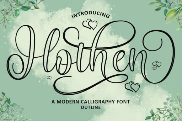 Hothen Outline: A Sweet Handwritten Font for Crafters