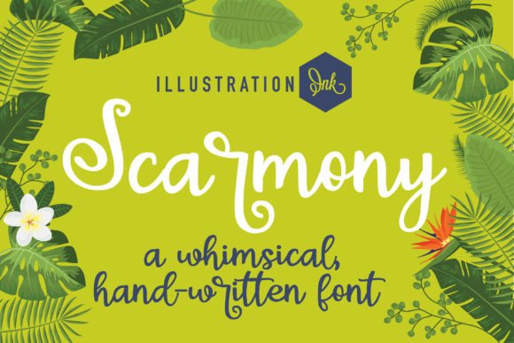 Scarmony: A Playful Script Font for Whimsical Brand Identities