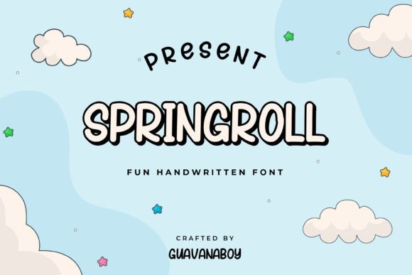 Springroll Font: A Playful Handwritten Typeface for Makers