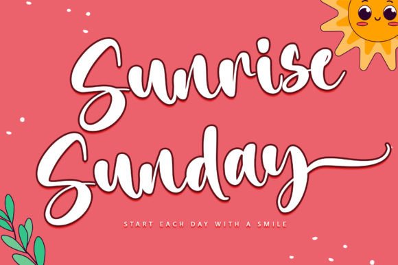 Sunrise Sunday: A Whimsical Handwritten Font for Editorial Charm